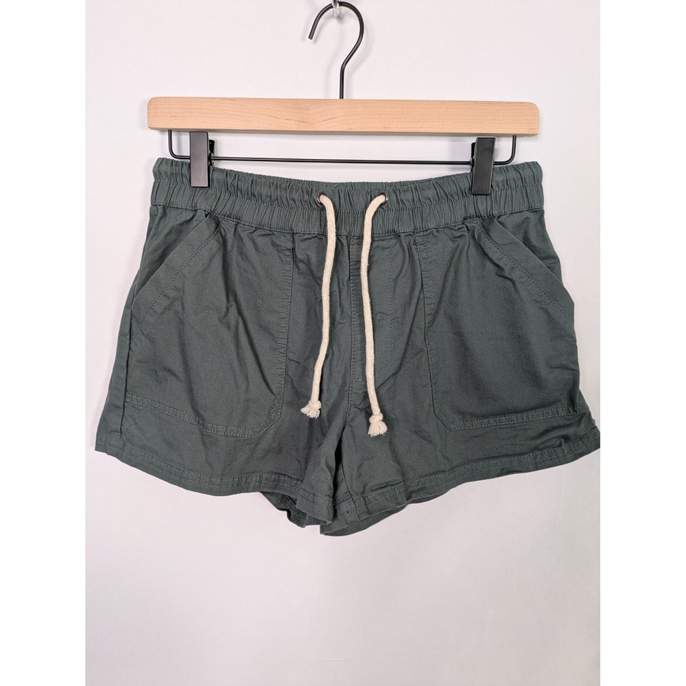 PACT Shorts Women's Small Drawstring Midi Organic Cotton Outdoor Hiking Yoga